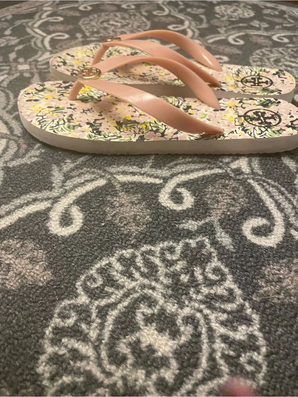 Tory Burch Flip Flop Thong Flat Sandals PVC, size 7